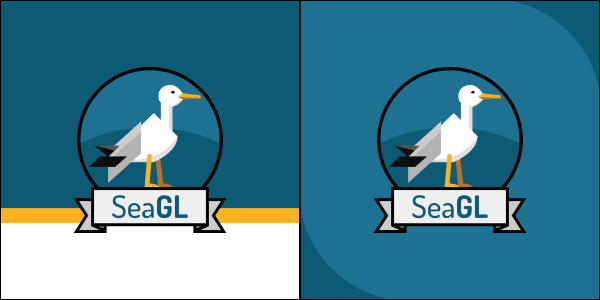 Special badge background and other formats logo usage example